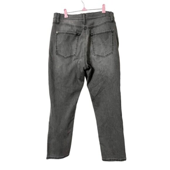 Yoga Jeans Faded Black Stretch Comfort Plus Size Women's Ankle Jeans 32x26 - Picture 2 of 6